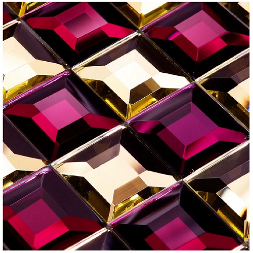 [Ленас] Стеклянная мозаика фиолетовый+золотое зеркало MJM10 Мозаичное телевизионное зеркало MJM10