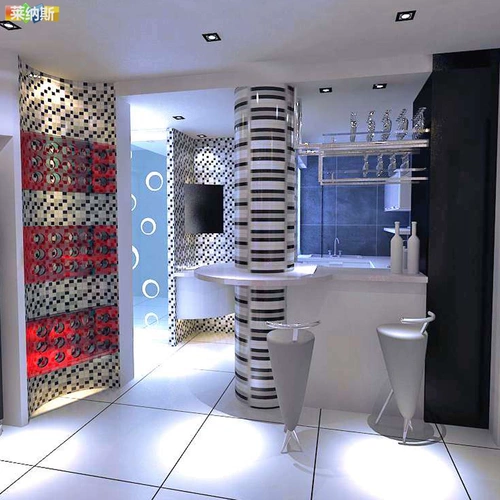 T [Lenas] Хрустальное стекло простое стиль мозаика на стенах наклейка