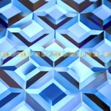 Синяя стеклянная мозаика на стену, зеркальный эффект