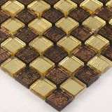 [Ленас] Золотая фольга Мозаичная плитка фона фона стены мозаичная плитка мозаичная головоломка Фоновая стена