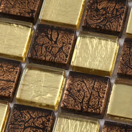 [Ленас] Золотая фольга Мозаичная плитка фона фона стены мозаичная плитка мозаичная головоломка Фоновая стена