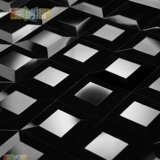 [Lenas Mosaic] Черная пяти пять, шлифовальные мозаичные зеркальные зеркальные зеркальные плит