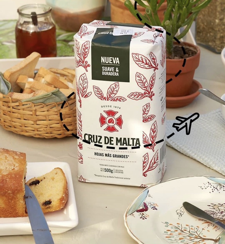 Cruz De Malta Maltese Cross Mate Tea 500g Beverage Imported from Argentina