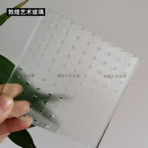 Qianxic embossed art glass can be customized living room partition porch sanitary door partition screen tempered glass