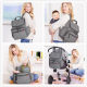 SkipHop mommy bag mother and baby bag ultra-light going out fashion trendy mother multi-functional large-capacity backpack shoulder bag shoulders