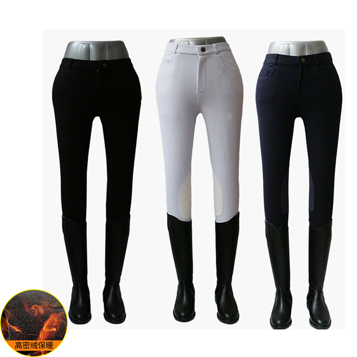 Winter plus velvet equestrian breeches riding breeches thick and warm breeches men's and women's clothing Equestrian supplies