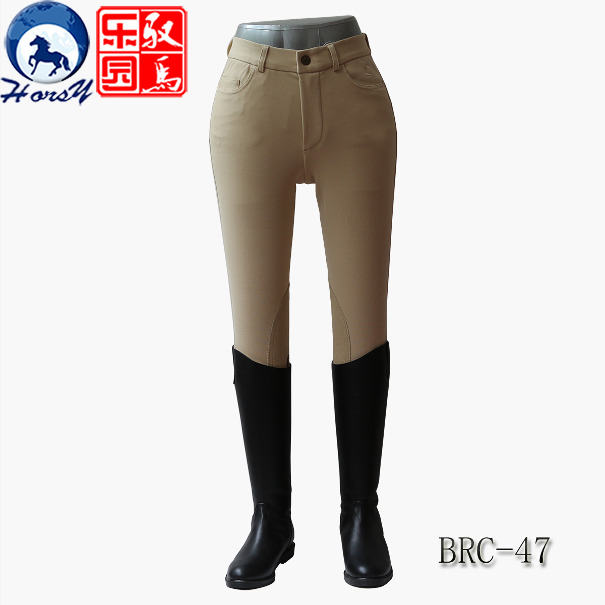 RUBY-RIVER Equestrian Trousers Professional horse horse trousers Pure cotton fabric Summer Model Maroon Tool Tools
