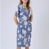 Шелковистое летнее платье, французский стиль, цветочный принт, V-образный вырез, большой размер, свободный прямой крой, изысканный стиль