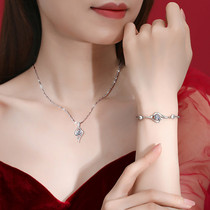 520 Valentines Day to send his girlfriend a 999 sterling silver 1 karat Mozambique zuan shou lian female jewelry song lao po birthday gift