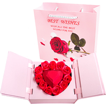 Lifting rose gift box jewelry gift box jewelry gift box