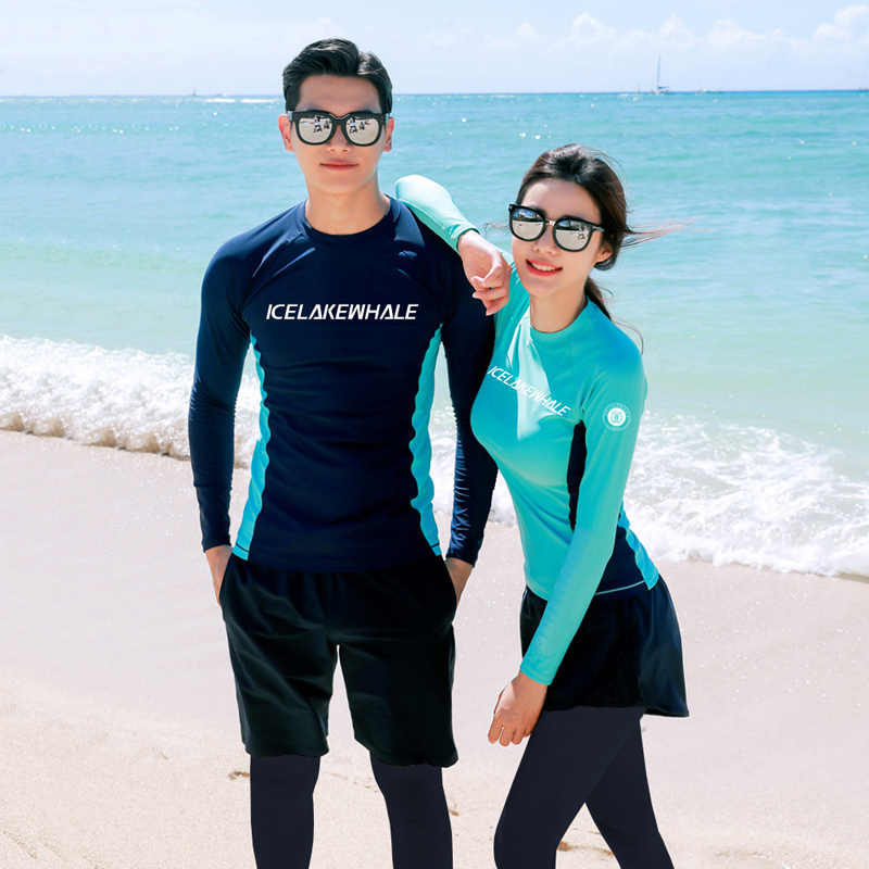 Dive Sunscreen Couple Dry Snorkeling Surf Surf Surf Dry-sleeved long-sleeved pants Swimsuit