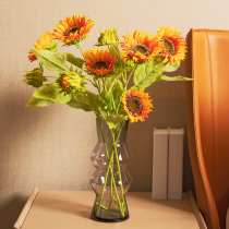 Fake flower sunflower simulation flower sunflower decoration place fake flower living room decoration flower decoration silk flower