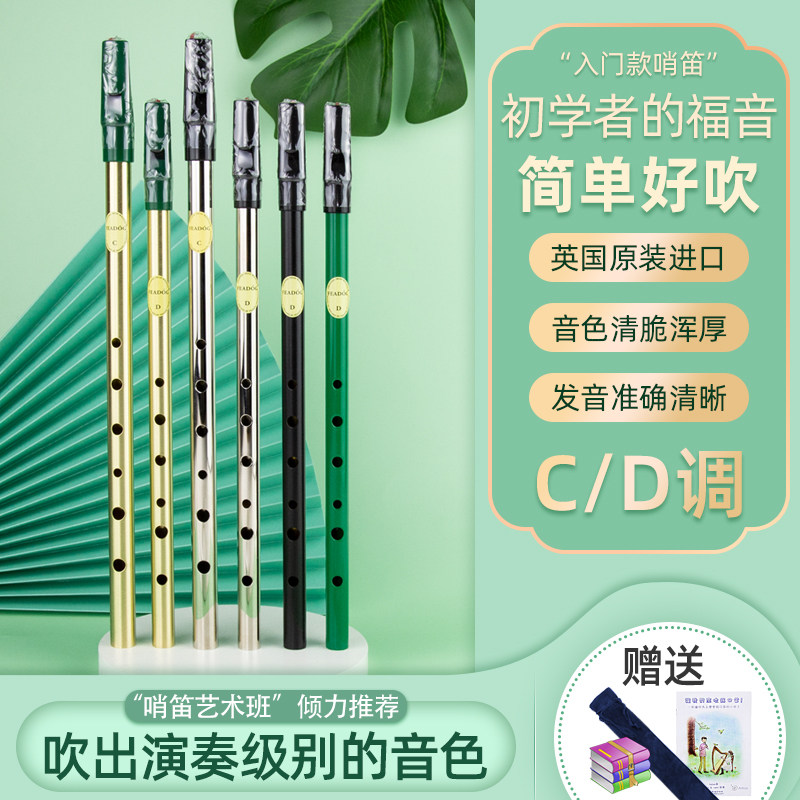 British Feadog FlyIng Irish Whistle Flute Tin Flute C Key D Junior Student Whistle My Heart Eternal Flute Instrument