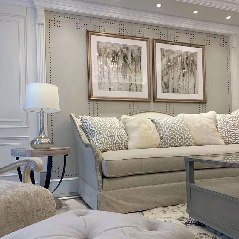 Art French-Style Imported Original Painting Modern Light Luxury High-End Gray Decorative Painting Living Room Entrance Hall Dining Room Double Hanging Painting Art French-Style Imported Original Painting Modern Light Luxury High-End Gray Decorative Painting Living Room Entrance Hall Dining Room Double Hanging Painting