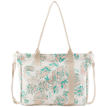 (ZHOU ) Vans Van Sans official womens tote bag full body printed obliquely cross-purpose