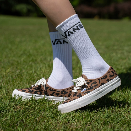 Vans Officing Authentic 44 DX Leopard Print Anaheim Book Popult Canvas Shoes Low Top
