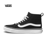 Vans vans loạt cổ điển SK8-Hi giày vải cao để giúp phụ nữ màu đen chính thức - Plimsolls