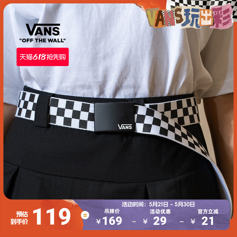 Vans Official Men's Belt (1168Mm*38Mm) Checkerboard Pattern Vans Official Men's Belt (1168Mm*38Mm) Checkerboard Pattern
