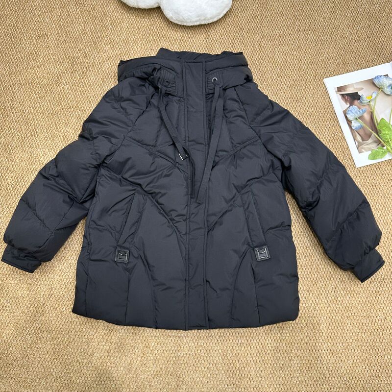 Women's down Jacket Winter 2025 New Style Mid-Length Cotton Coat for Petite Figures, Thick Cotton Padded Jacket, Unique and Super Stylish Winter Outerwear