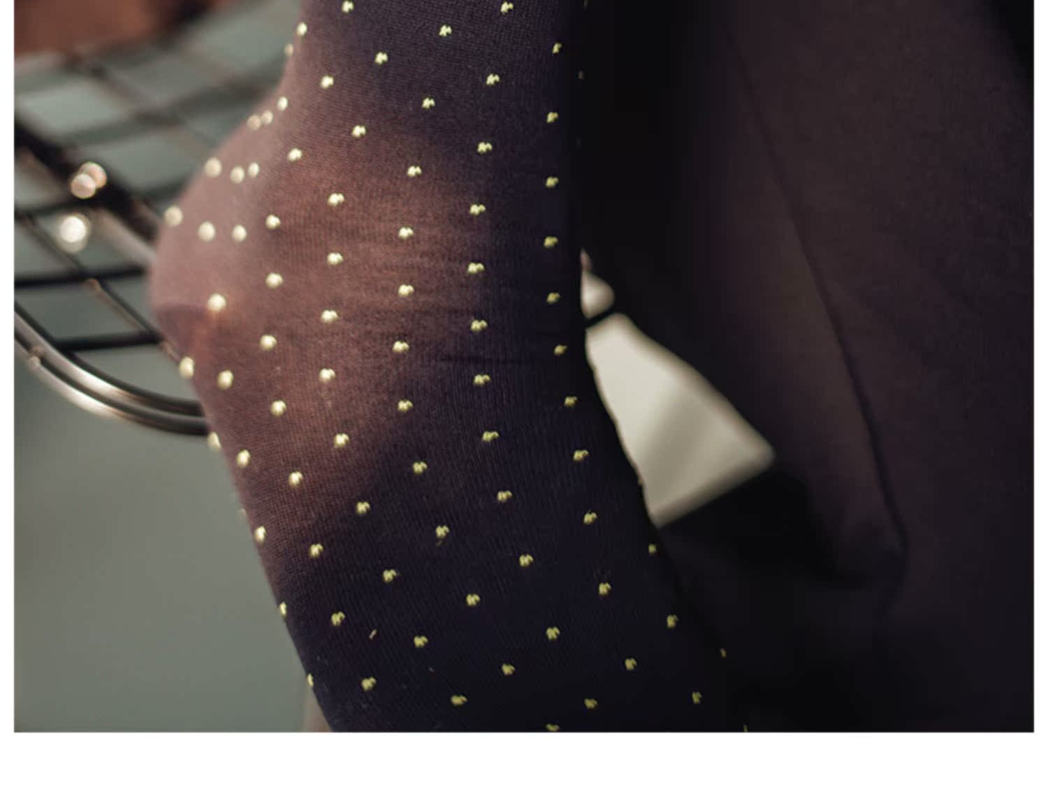 Zaferwalk chất lượng màu sắc điểm nam jacquard vớ cotton đánh bóng châu Âu và Hoa Kỳ vớ nam dài vớ tối màu hoang dã - Vớ nam tất 3d