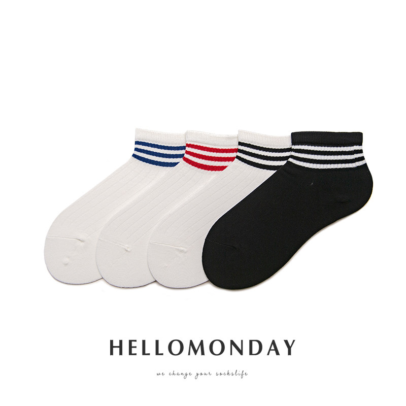 Sun Studio Spring and Summer Three-Level Texture Short Skin Show Student Sports Socks Young Girls College Wind