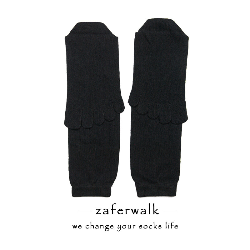 Vegetarian Studio Five Finger Socks Lady Long Drum Socks Damp 100 lap days Black Toe Socks socks Long Sox breathable