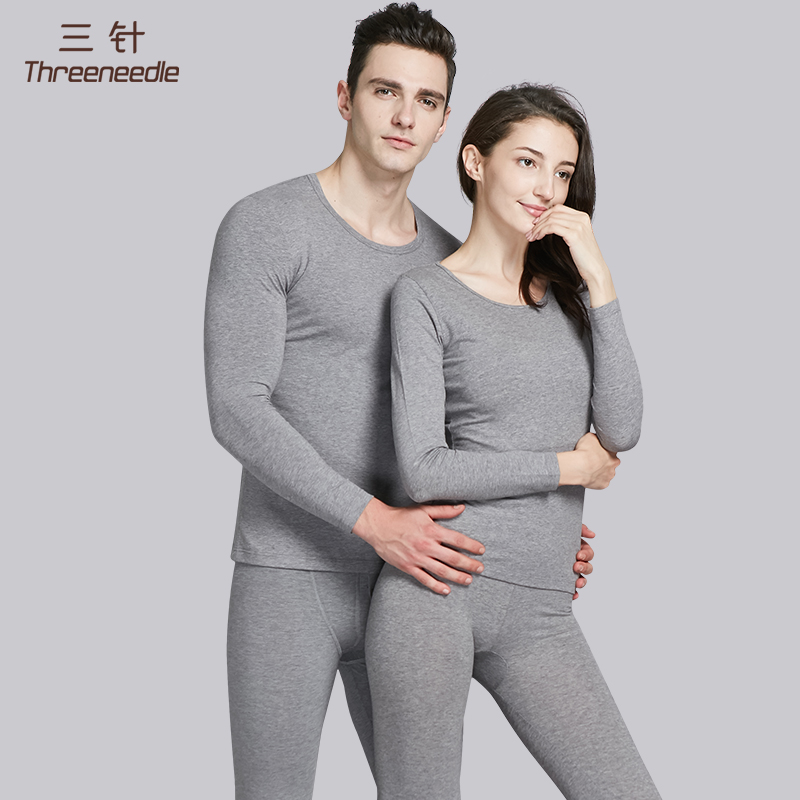 Basic đáy ba-pin đồ lót ấm áp mùa thu quần áo bộ mens mỏng Lycra bông phụ nữ cơ thể tinh khiết bông mùa thu quần