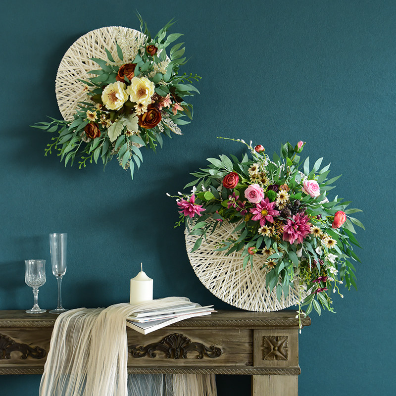 Fake flower emulation floral wall decoration flower photo frame floral composition creativity wall-to-wall floral wedding photography cloth view floral art