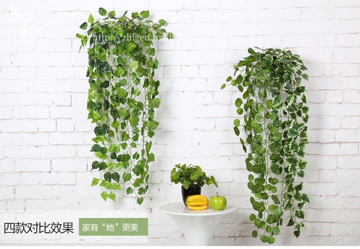 Zhigen hoa nhân tạo cây nho xanh treo tường nho treo nhựa trang trí lá nho ivy treo giỏ hoa - Hoa nhân tạo / Cây / Trái cây cây nhựa trang trí