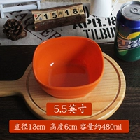 5,5-дюймовая оранжевая квадратная чаша