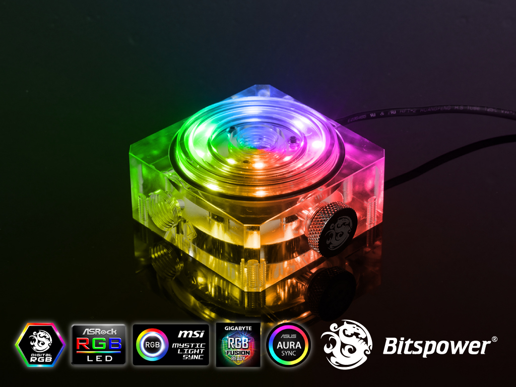 Bitspower DDC expansion tank pump cover tank pump integrated pump cover RGB model (Acrylic)