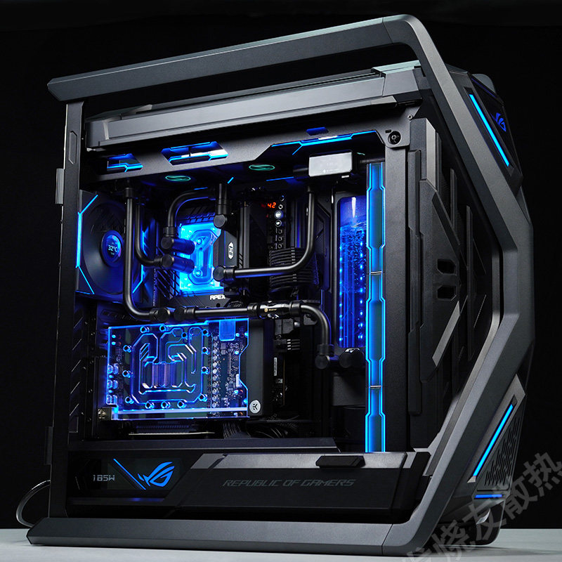 Шасси питания вентилятор комплект поставки  发烧友水冷|rog创世神701机箱 金属硬管ek水冷方案 cpu显卡散热 Ekwb