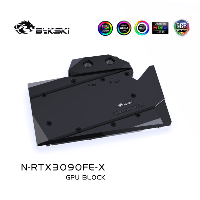 BykskiN-RTX3080FE-X NVIDIA public version RTX3080 graphics card full coverage cold head set