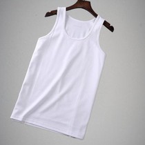 New summer white mens white vest outdoor loose t-shirt round neck underwear training quick drying