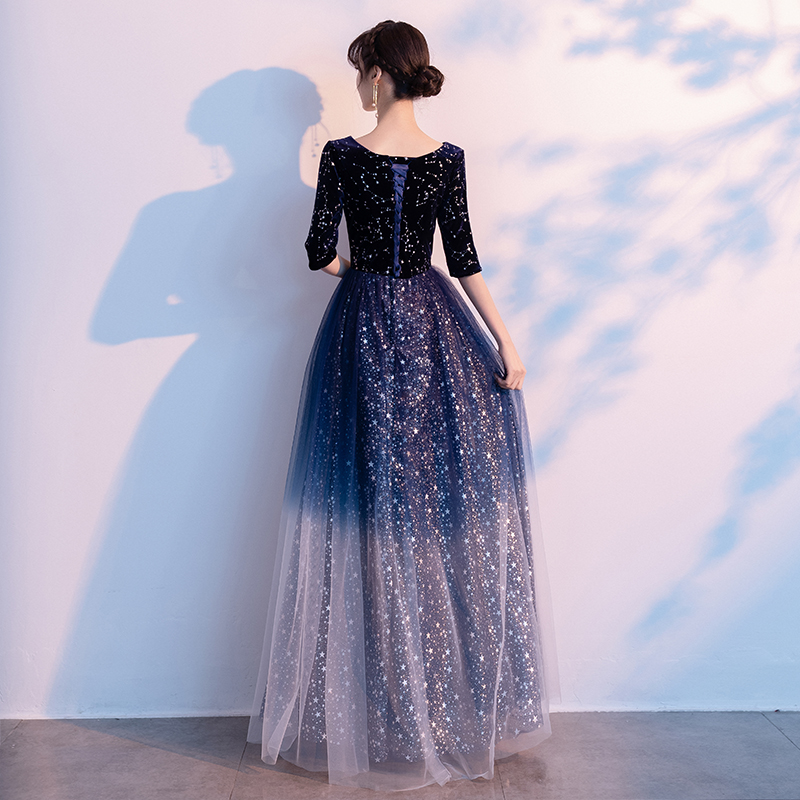 Evening dress for adults, suit, clothing, starry sky, long skirt Evening dress for adults, suit, clothing, starry sky, long skirt