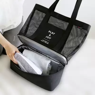 Waterproof large capacity dry and wet separation bag Men's and women's fitness swimming swimsuit equipment storage bag Bath bathing beach bag