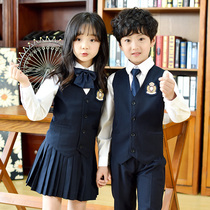 Suit school uniform suit suit vest summer dress British Academy style spring and autumn graduation season Primary School students class uniforms kindergarten uniforms