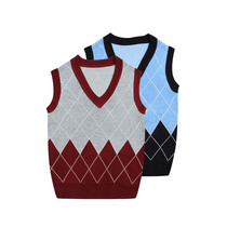 Class clothes Spring and autumn winter boys and children British college style kindergarten school uniforms school uniforms vest vests sweater