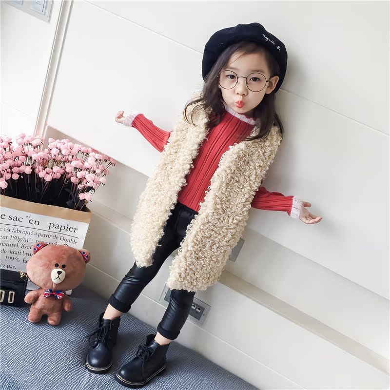 2018 phiên bản Hàn Quốc của mùa thu đông mẫu cô gái vest bé ấm áp sang trọng dày lên áo khoác dáng ga nước ngoài dài cửa hàng quần áo trẻ em