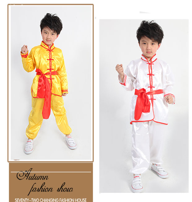 Quần áo biểu diễn võ thuật Trung Quốc Trang phục Kung Fu Trung Quốc tay ngắn tay nam nữ quốc phục trang phục Thái cực trang phục trẻ em sequin