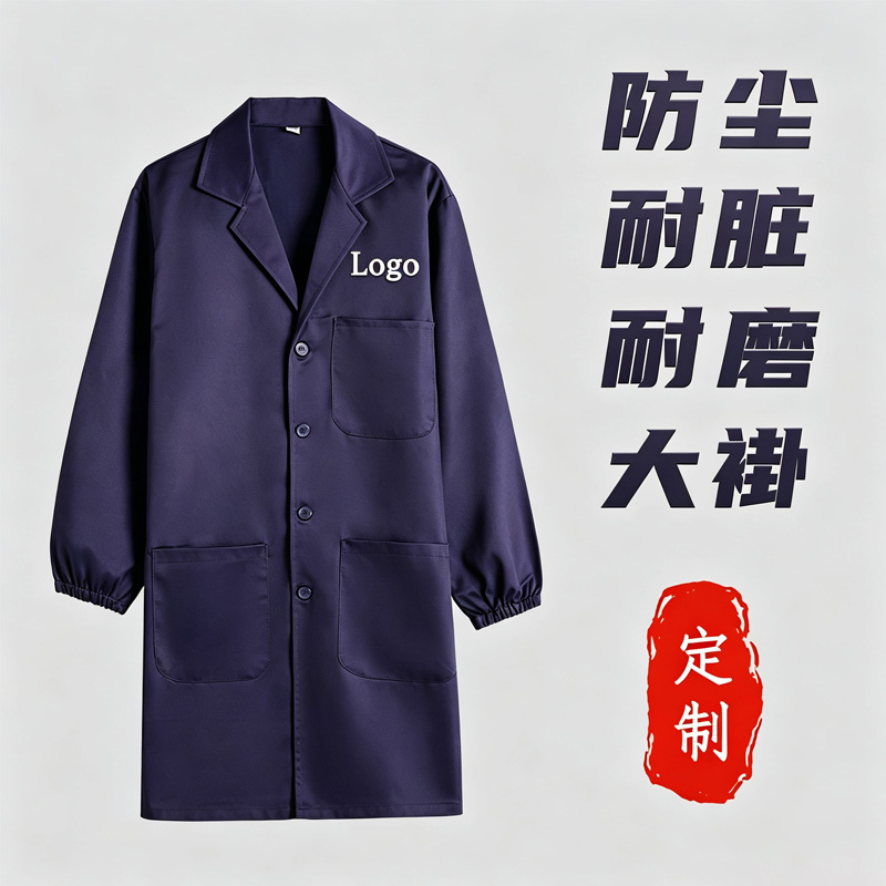 Men's Work Coat, Wear-Resistant and Dirt-Resistant, Transport Workwear, Auto Repair Blue Coat, Dust-Proof Labor Protection Clothing, Camouflage Coverall with Logo Printing