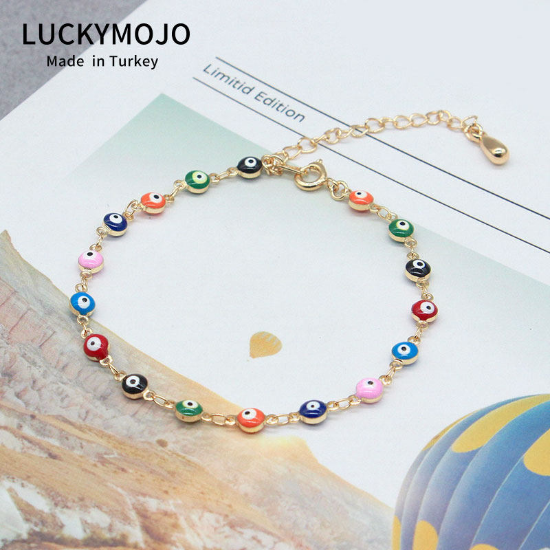 Turkish Devil's Eye Imports Hand Alchemy small crowdDesign Color enamel Necklace Tiger Year Forwarding Jewelry