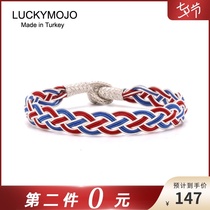 (The second piece is 0 yuan)Sterling silver bracelet female Xia Chao bracelet silver silk braided forest color hand rope girlfriend gift