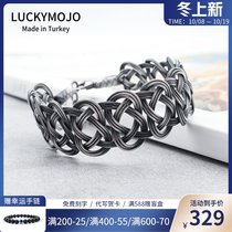 Turkey sterling silver woven bracelet male Tide Original design couple woven bracelet female BR-117