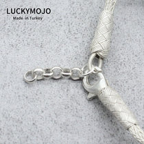 (Bracelet extension chain accessories)925 sterling silver Turkish imported bold closed mouth with Turkish silver coin pendant