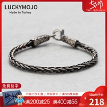 Turkish bracelet men and women simple and generous couple models a pair of woven hand ornaments foot silver jewelry Tanabata couple gifts