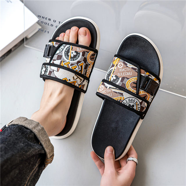 ເກີບແຕະສຳລັບຜູ້ຊາຍ, ໃສ່ນອກຍີ່ຫໍ້ trendy, summer 2024 new sports sandals trendy beach shoes and slippers for couples, ຂະໜາດໃຫຍ່ 4546