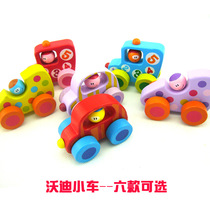 Woody mini car early education baby wooden toy wooden cute green car