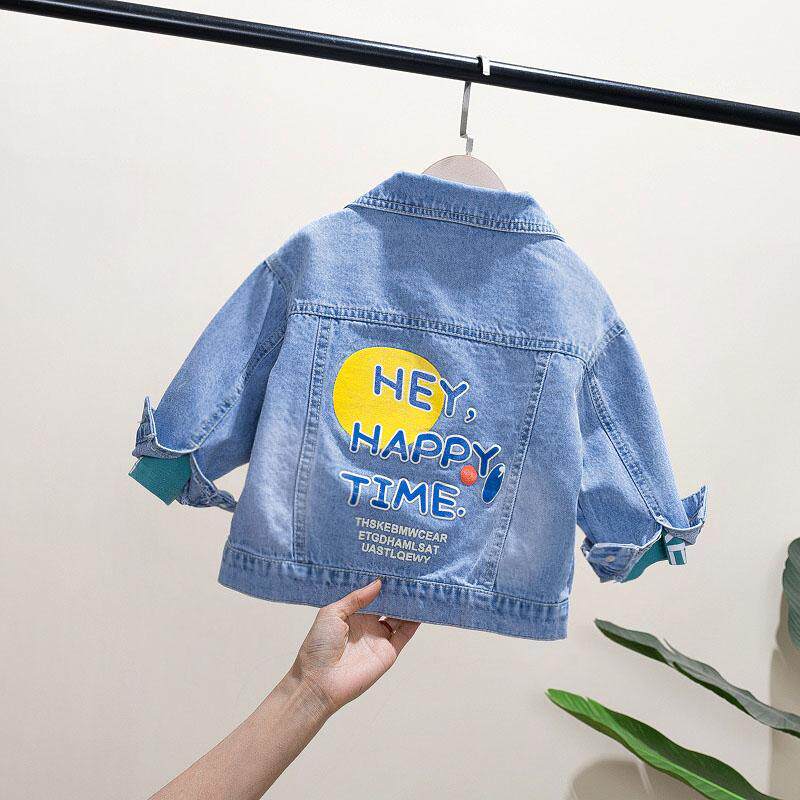 Boy Yangpie Jeans Jacket Fashion Handsome FASHION CLOTHES BABY JACKET CARDIO-HOODIE Han Bao Han Edition Spring Fitting Blouse