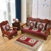 Đệm sofa gỗ rắn Trung Quốc Chenille mùa hè dày bằng gỗ gụ đơn và đôi ba ghế mat cũ sofa gỗ - Ghế đệm / đệm Sofa